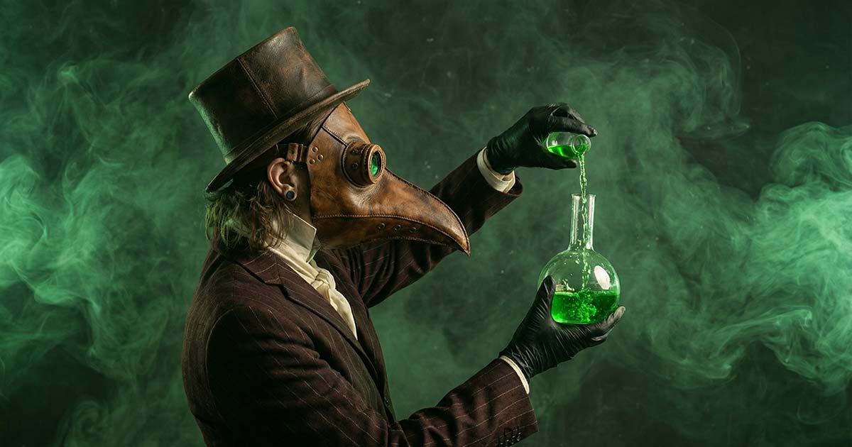 Illustration d'un charlatan du web promettant des résultats SEO irréalistes
