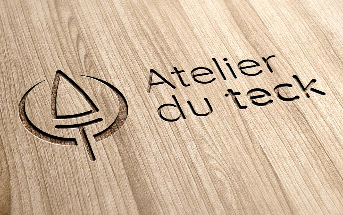 Logo gravé sur bois par découpe laser - Nantes