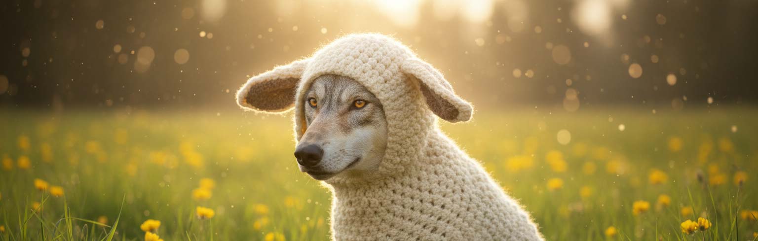 Loup aux aguets, image de la lutte pour la protection du contenu numérique