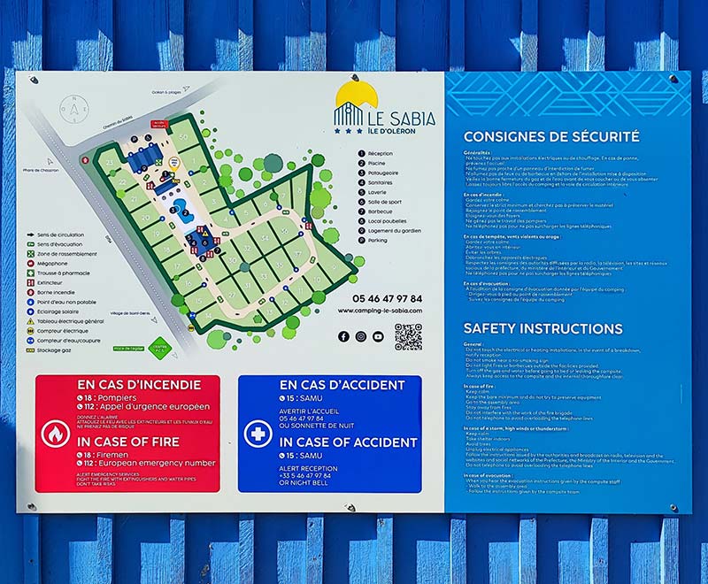 Plan de camping sur dibond - signalétique Loire-Atlantique