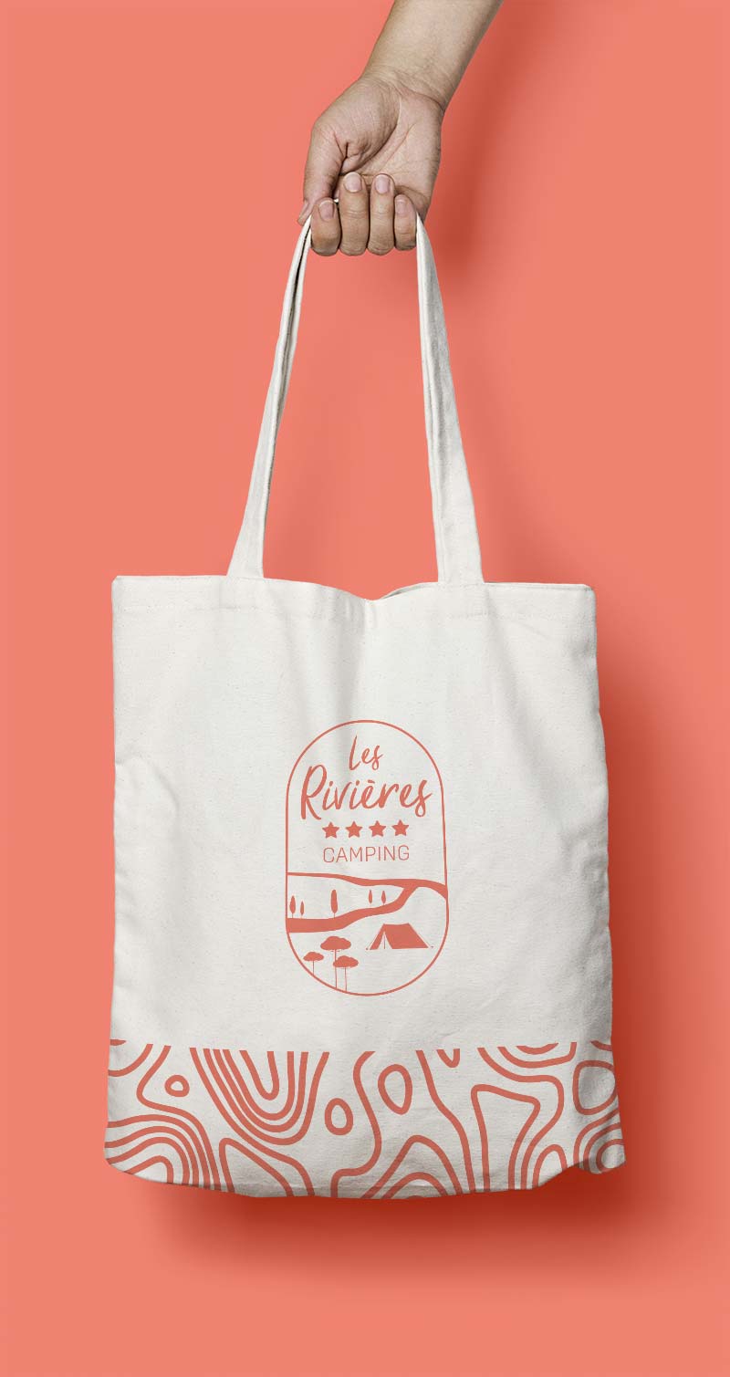 Tote bag et cabas personnalisés goodies camping - Nantes