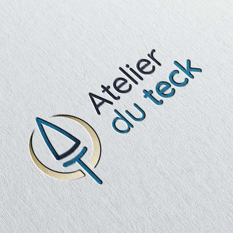 Logo créé pour l'Atelier du Teck par Koro Marketing