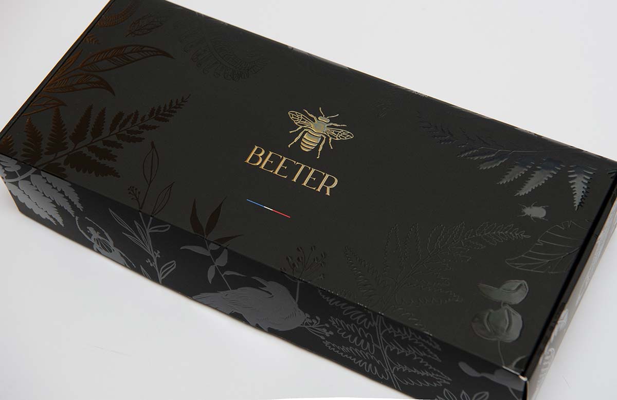 Coffret packaging haut de gamme pour cocktails Beeter à Nantes