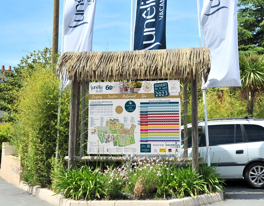 Création de panneau d'affichage parking de camping en Loire-Atlantique