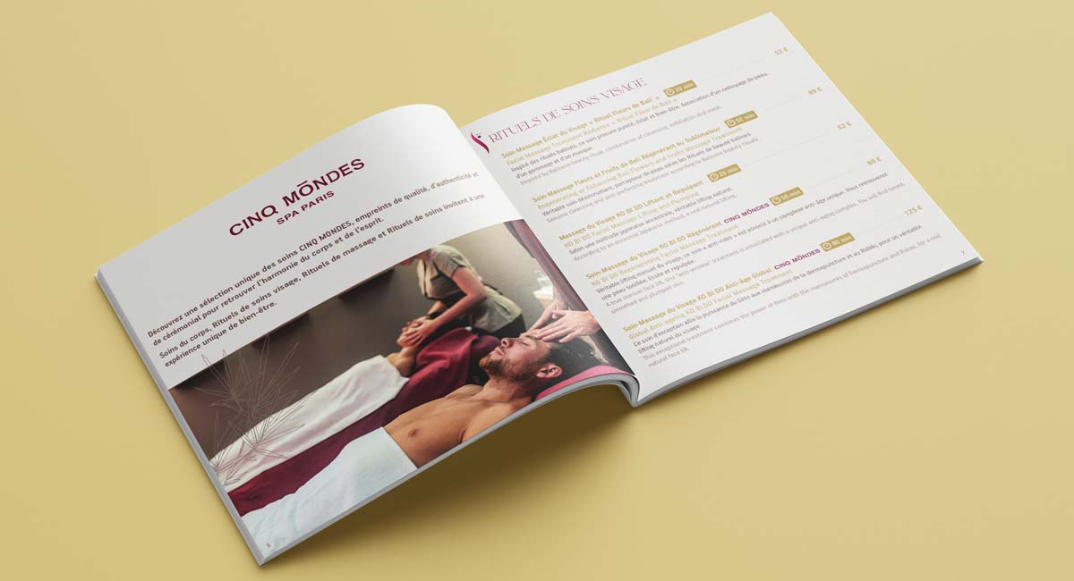 Brochure pour le spa par l'agence de communication nantaise Koro Marketing