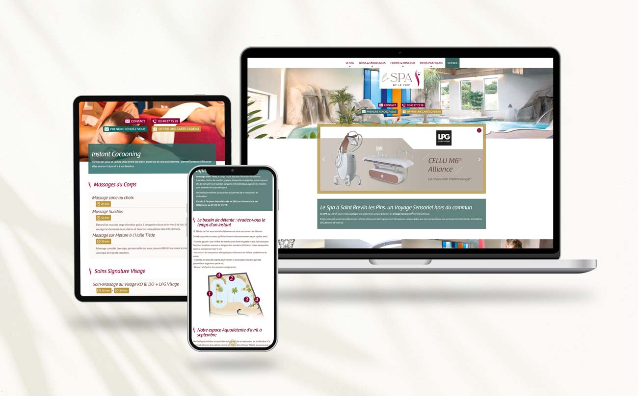 Réalisation de site web pour institut de beauté sur Nantes