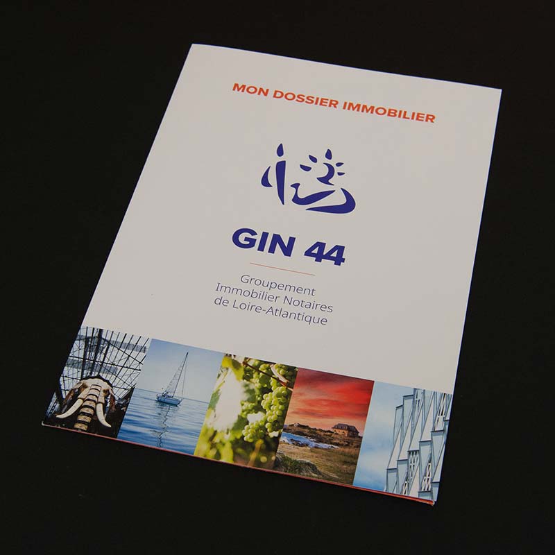 Chemise documents GIN 44 notaires à Nantes