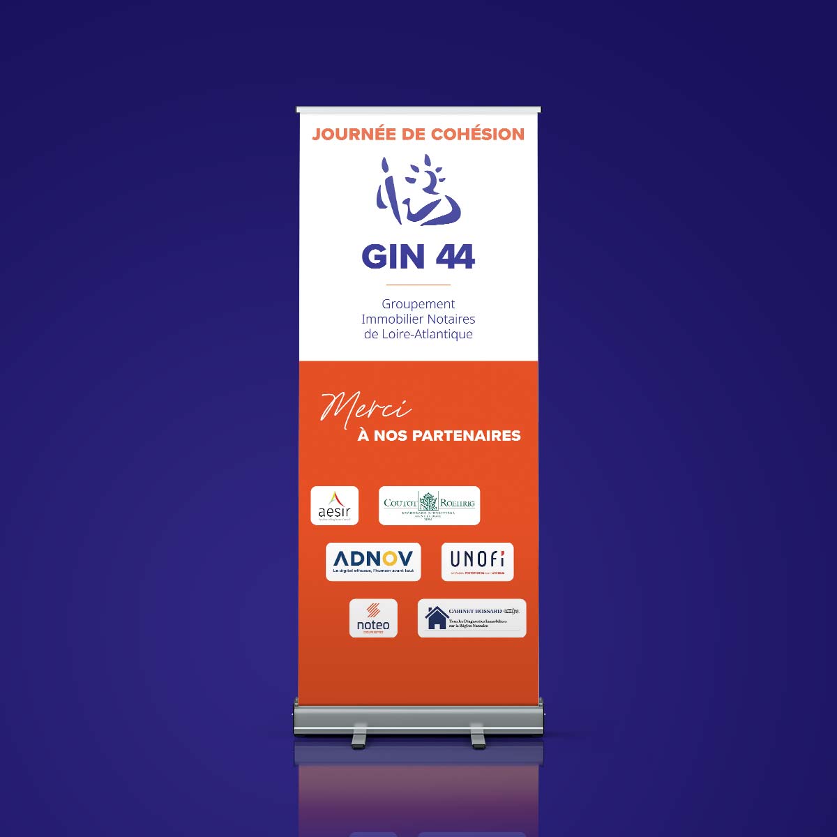 Roll-up grand format GIN 44 notaires à Nantes