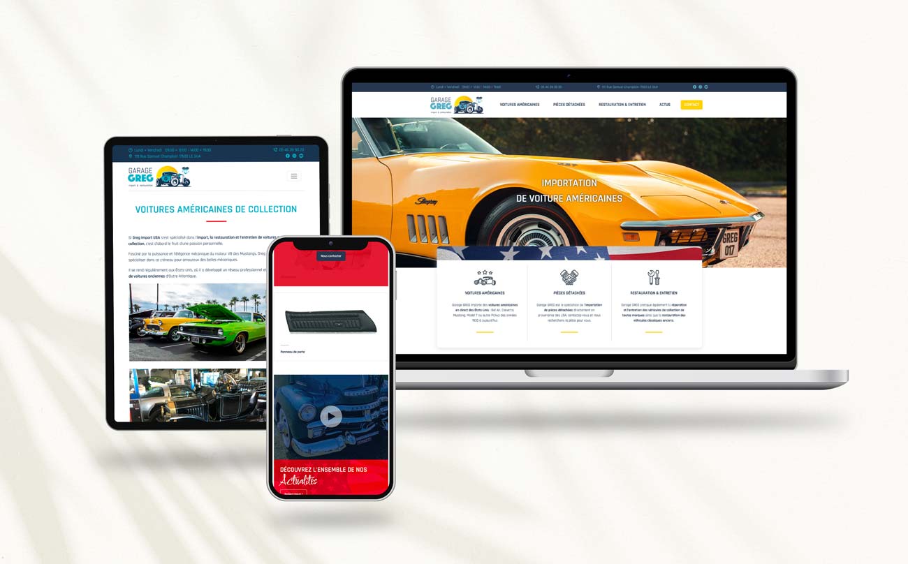 Site web du Garage Greg Import USA en Charente-Maritime