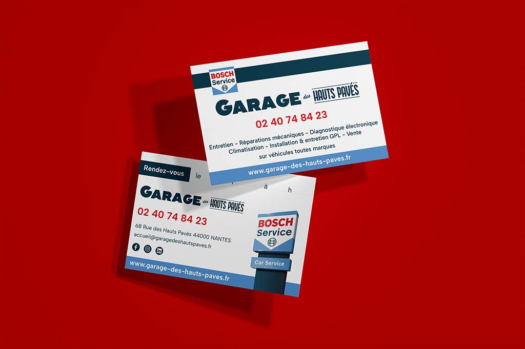Carte de visite atelier toutes marques Garage des Hauts Pavés à Nantes