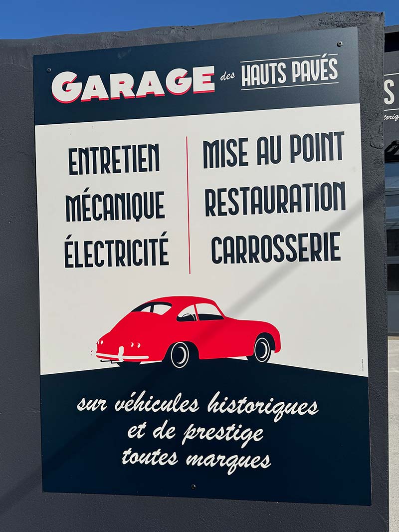 Panneau signalétique Garage des Hauts Pavés à Nantes