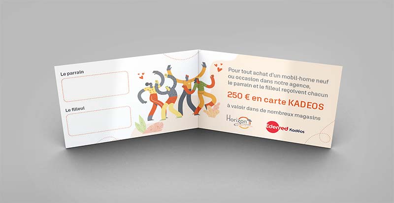 Carte de parrainage Horizon Loisir à destination des clients de camping