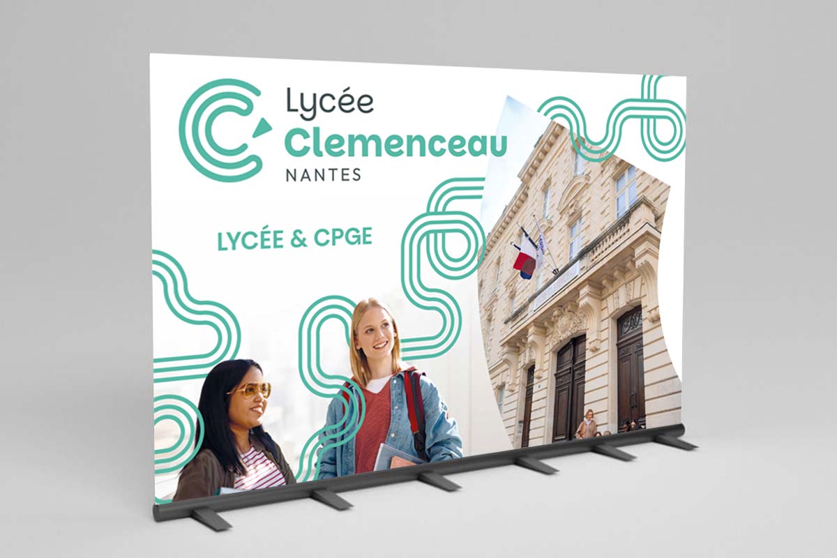 Mur image (backdrop) pour le stand du Lycée Clemenceau