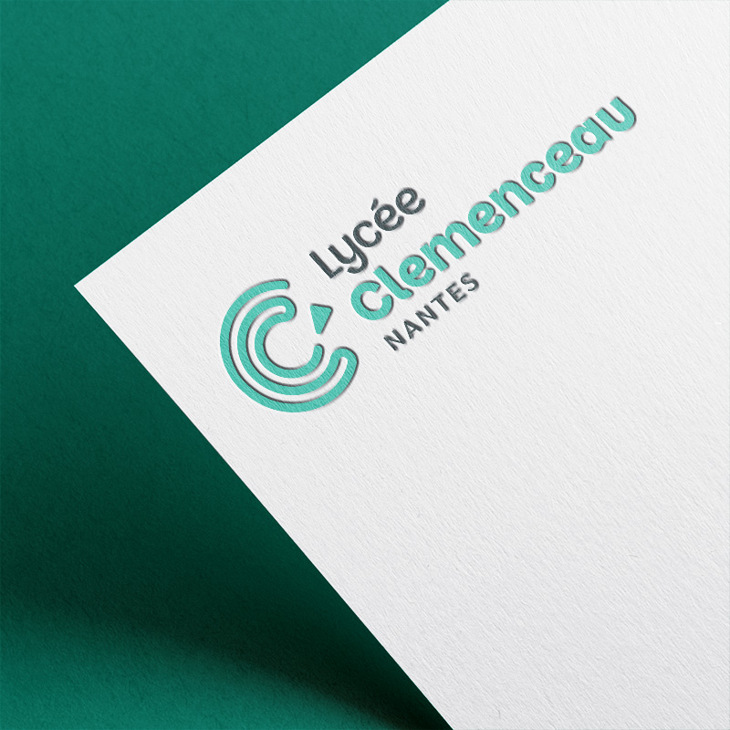 Logotype du Lycée Clemenceau créé par une agence à Nantes