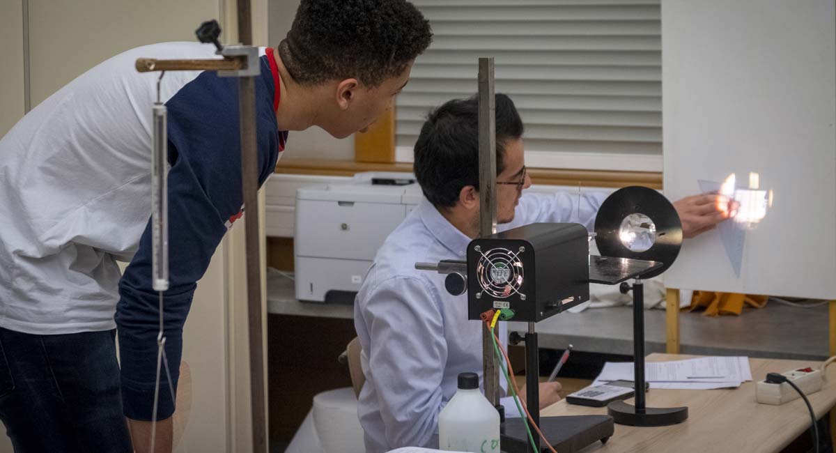 Cours de sciences au Lycée Clemenceau à Nantes