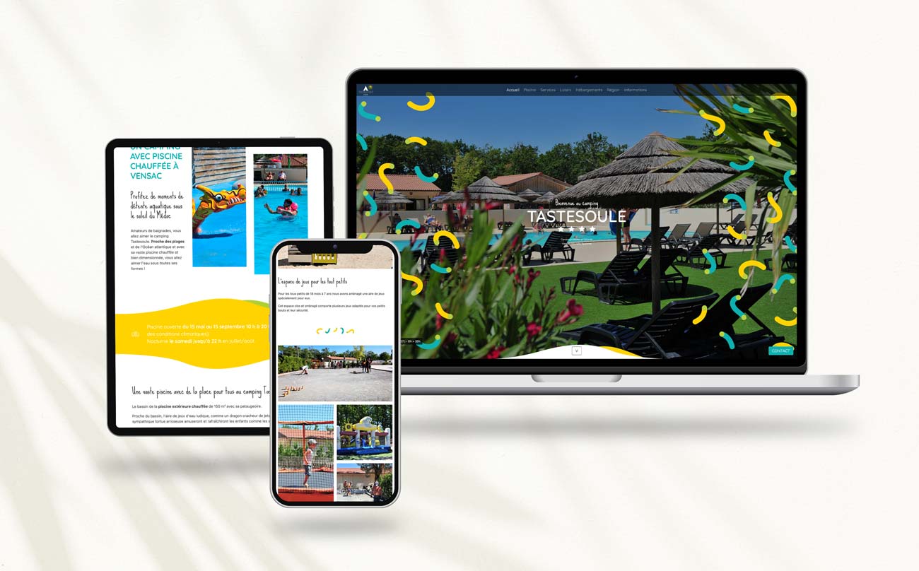Réalisation de site internet pour les campings en Nouvelle-Aquitaine